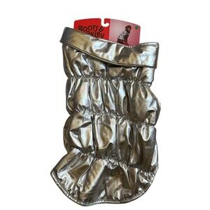 Boots & Barkley Silver Puffer Dog Coat Size L Warm Winter Pet Vest